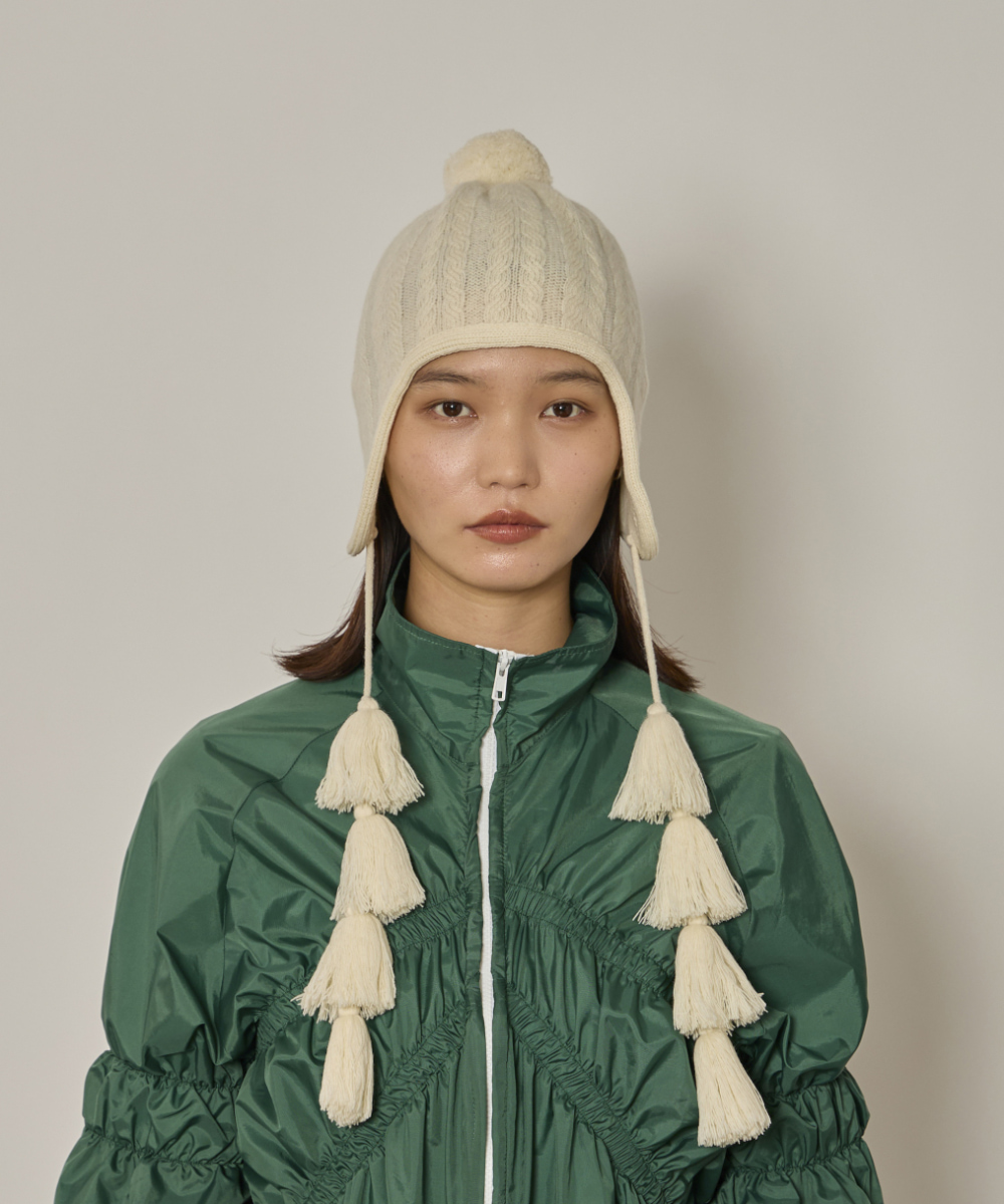 Labyrinths 聖母 ハート ニット帽 KIDS EARTH FUND REC BEANIE&MUFFLER SG | 57cm～59cm(98) DK