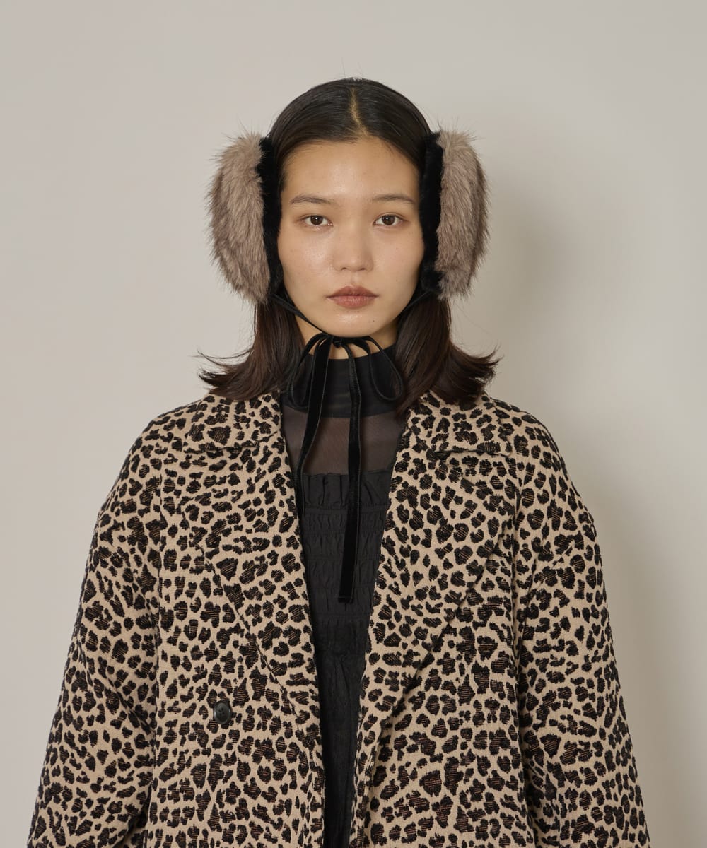 ブラック ビジューロゴ付きイヤーマフ　mimi.a 予約】arth *aya fur mimi muff | FREE(99) BLACK (01) | arth