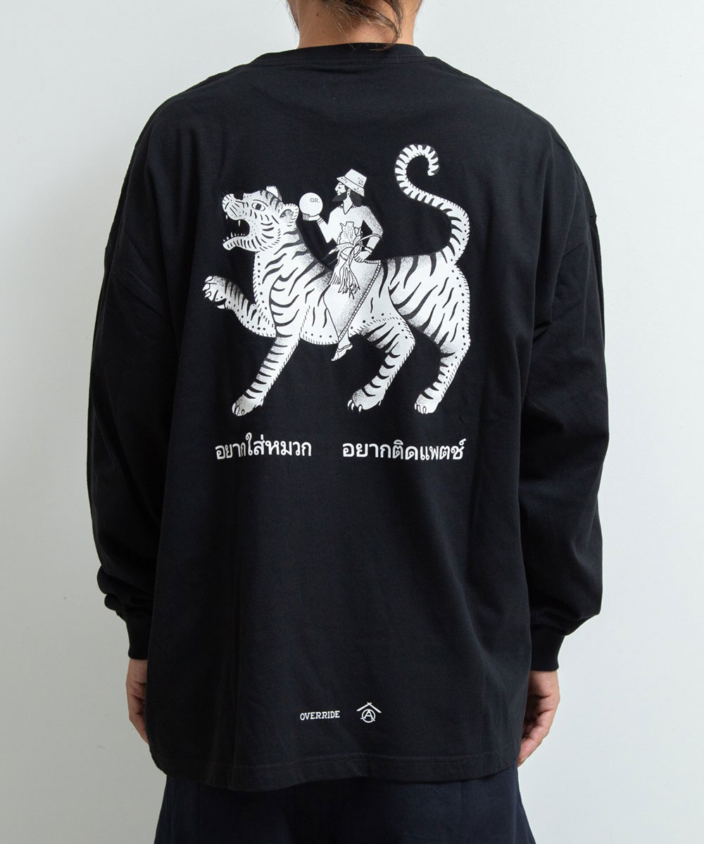 法花園×OVERRIDE ワッペンつけたい L/S T