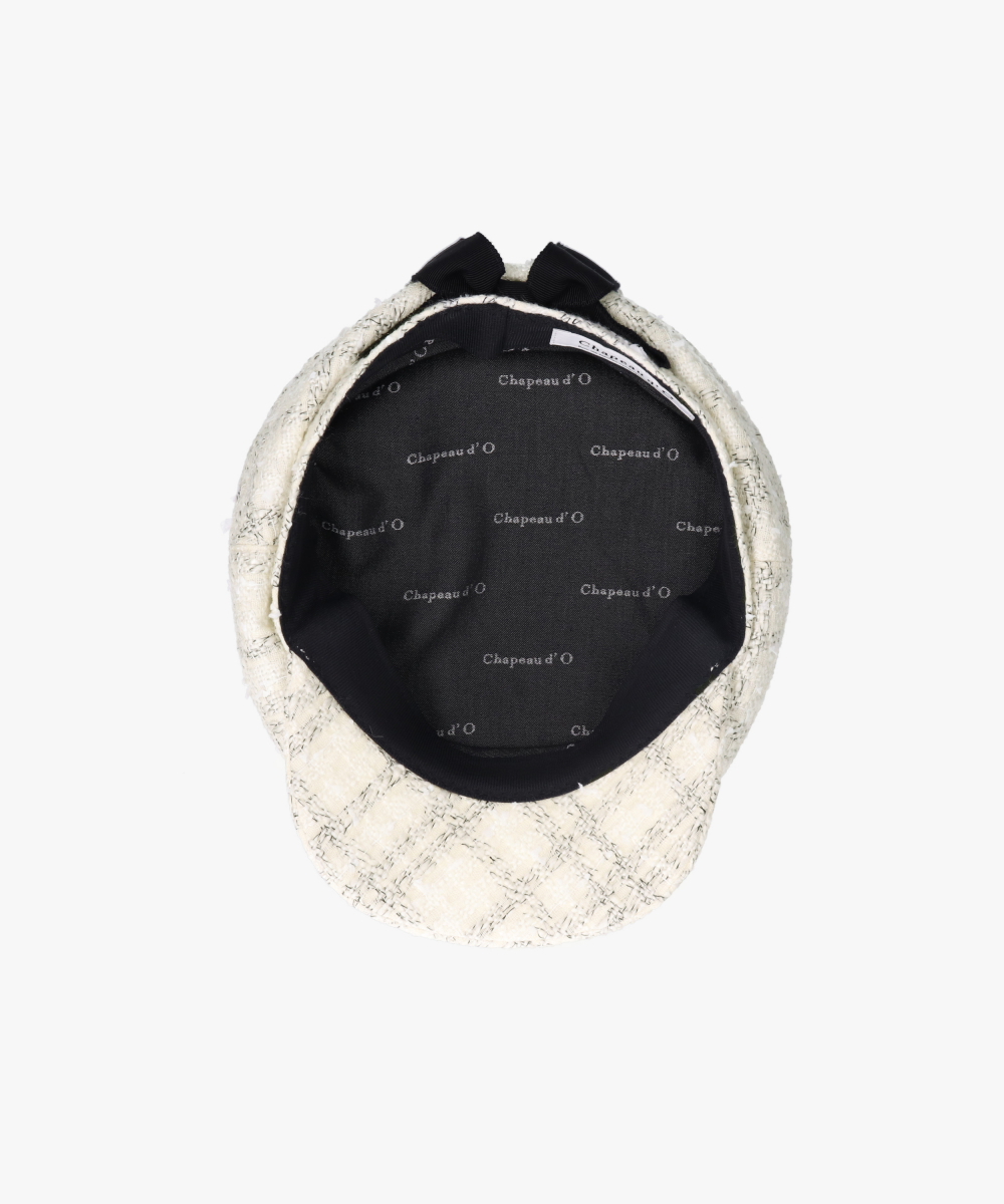 【Chapeau'd O】 Tweed Hunting 予約】Chapeau d' O Fancy Tweed Hunting | 57.5cm(75) WHITE