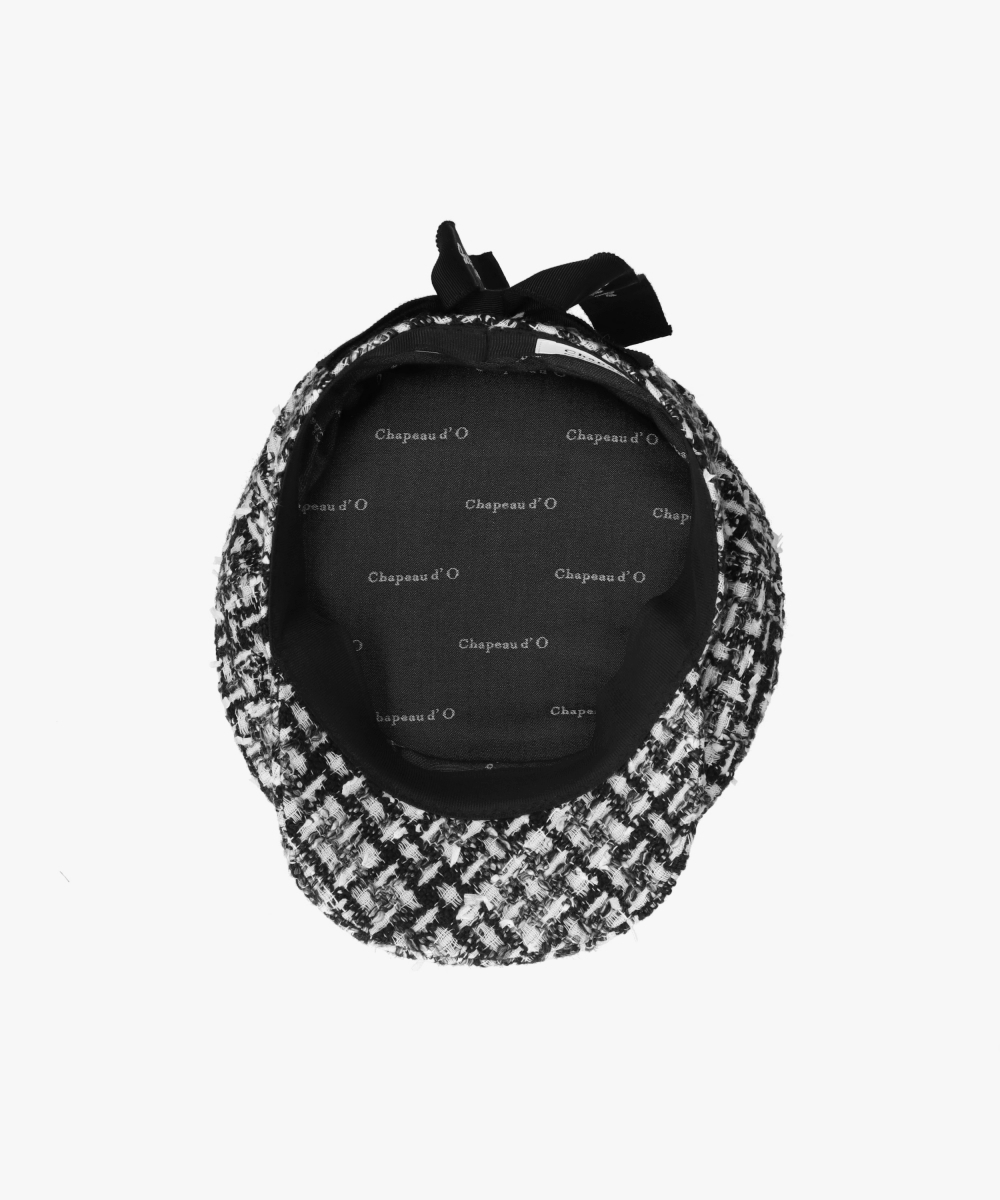 【Chapeau'd O】 Tweed Hunting 予約】Chapeau d' O Fancy Tweed Hunting | 57.5cm(75) WHITE
