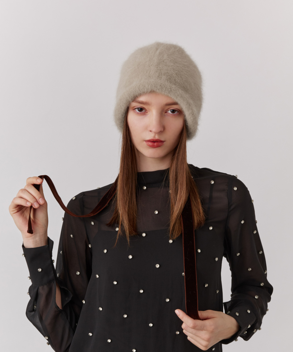 【予約】Chapeau d' O Lame Angora Hood