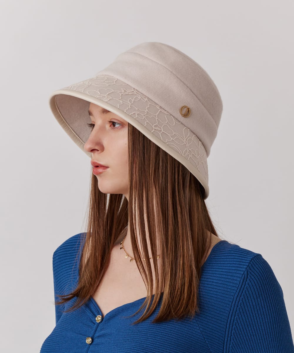 【予約】Chapeau d' O  Lace Brim Beaver Cloche