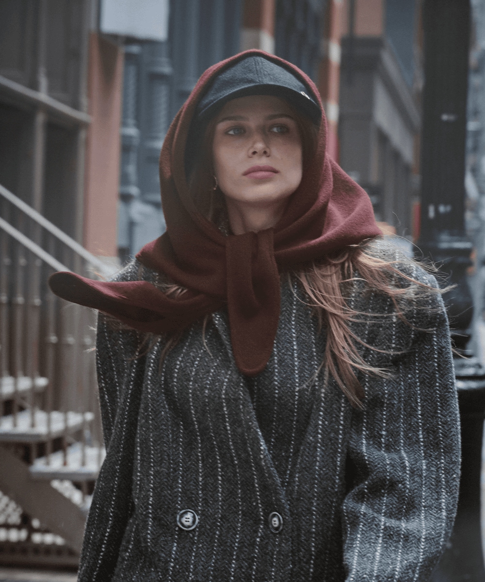 Chapeau d' O  Oversized Knit Scarf