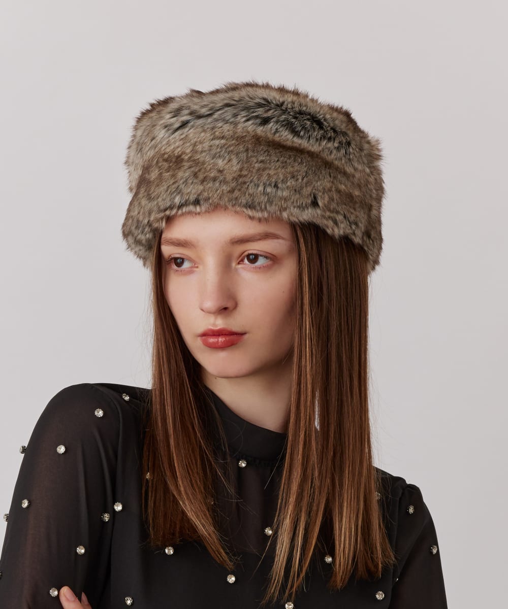 【予約】Chapeau d' O  Rabbit PT Fur Toque