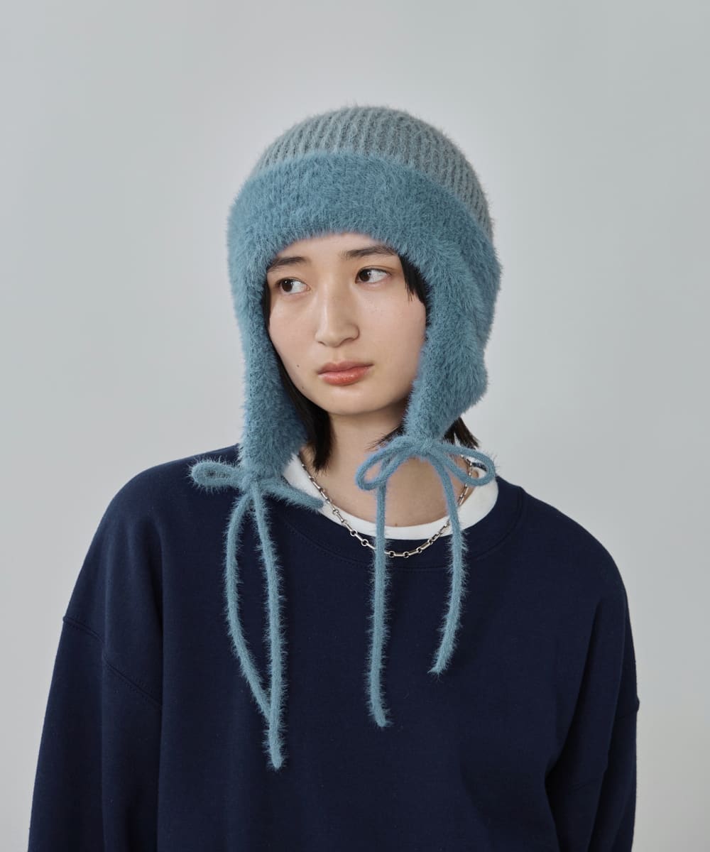 緑と紫のニット帽 緑と紫のニット帽 STRAWBERRY TREE 7(ONESIZE PURPLE): ニット