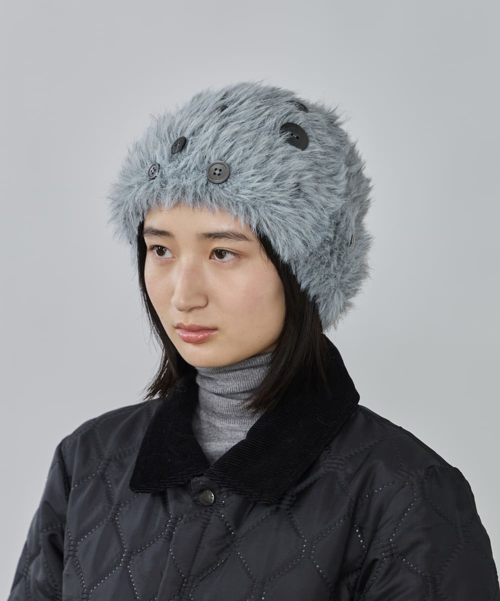 OVERRIDE KNIT FURRY BUTTON WATCH | 57cm～59cm(98) PINK (15