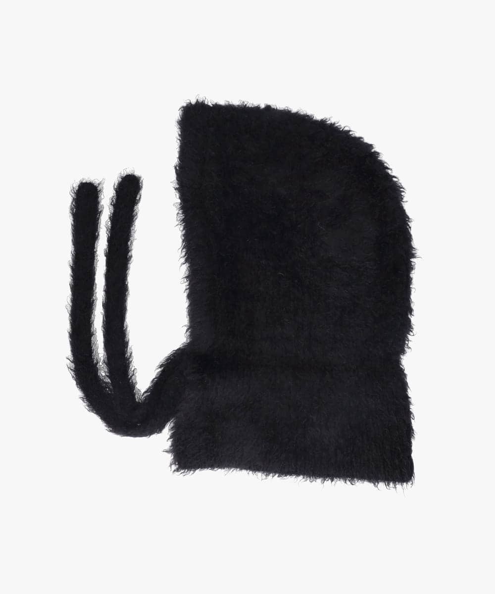 OVERRIDE  KNIT FEATHERY BALACLAVA