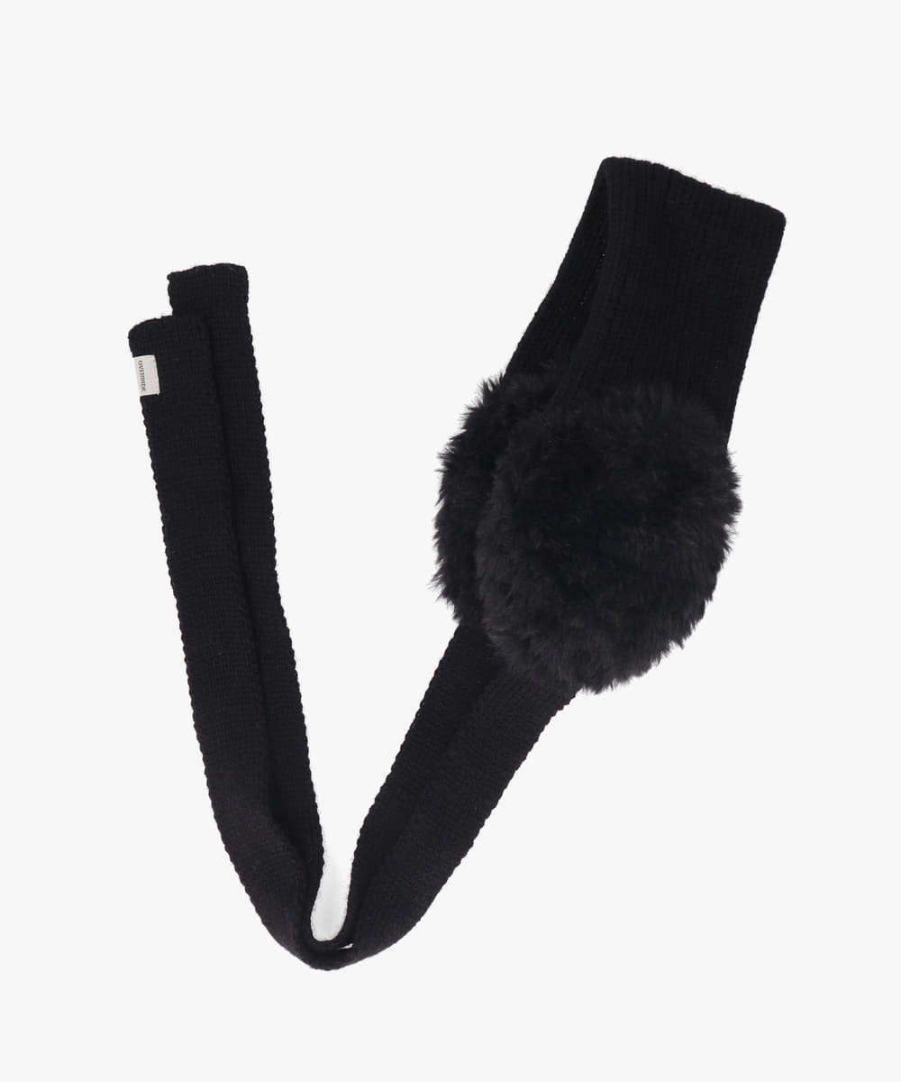 OVERRIDE  FUR YARN KNIT EAR MUFF