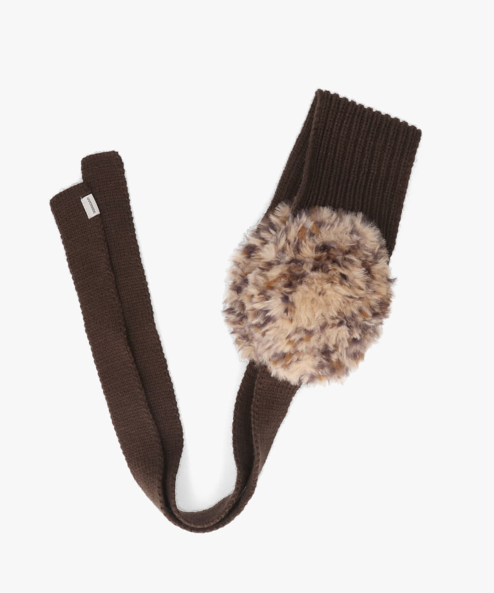 OVERRIDE  FUR YARN KNIT EAR MUFF