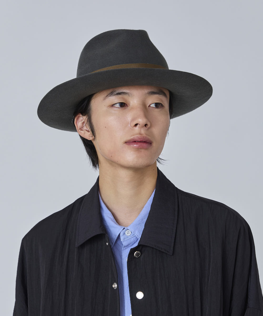 OVERRIDE  L.BRIM FELT FEDORA