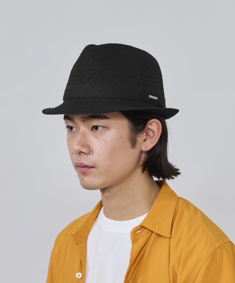 OVERRIDE  REP LINEN BLEND KNIT FEDORA