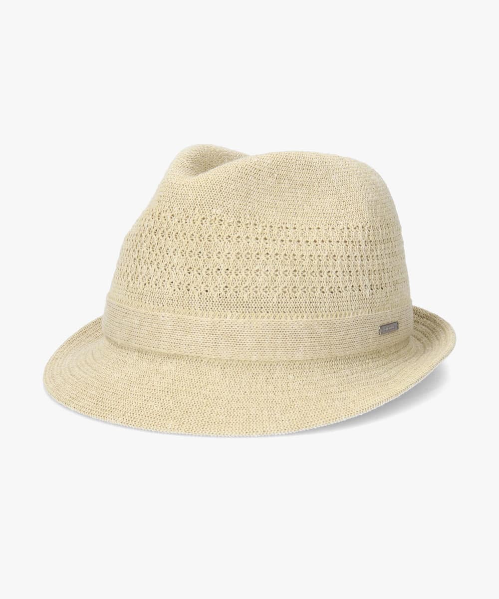 OVERRIDE  REP LINEN BLEND KNIT FEDORA — Product photo 4