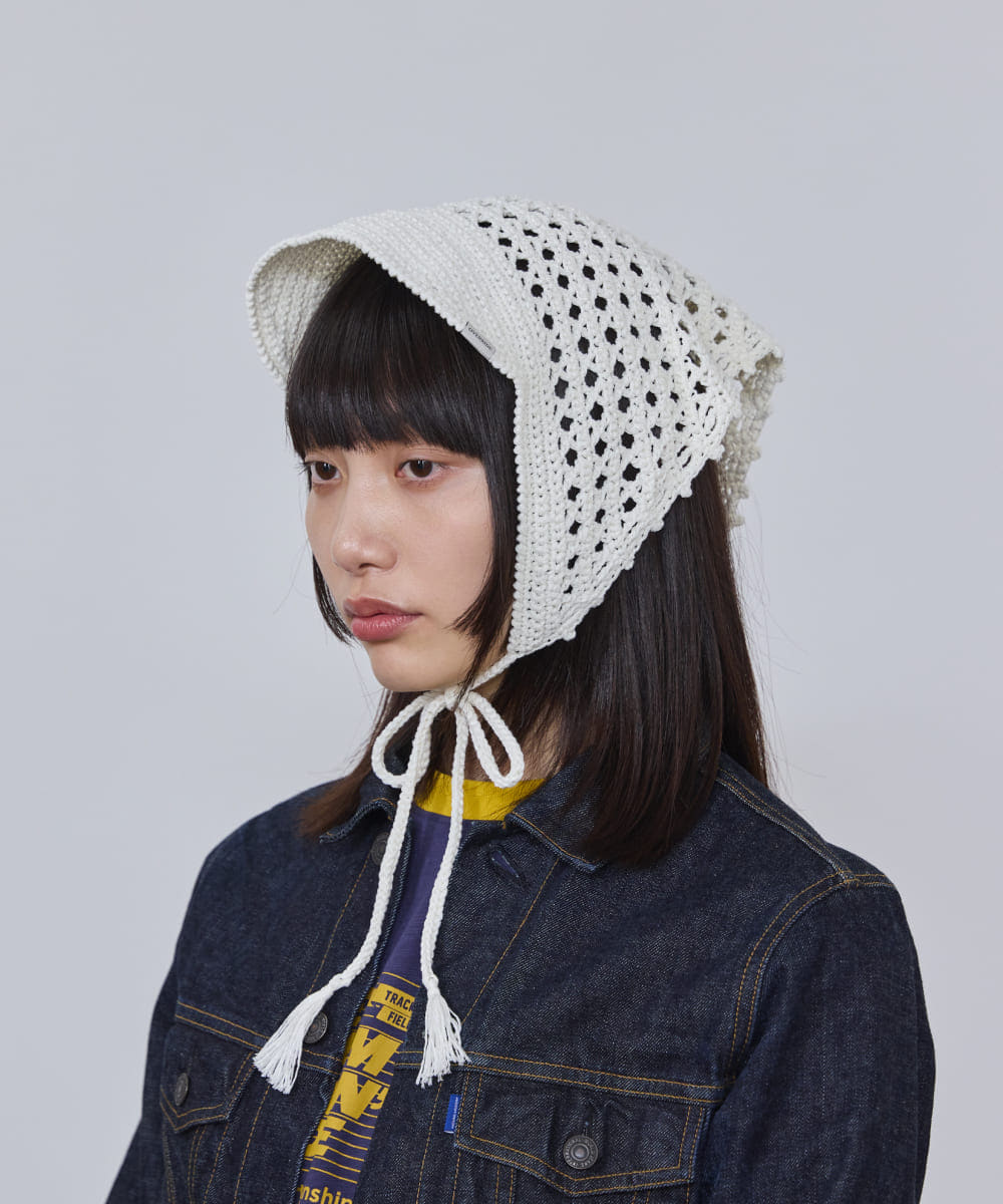 OVERRIDE  CROCHET BABUSHKA CAP SG