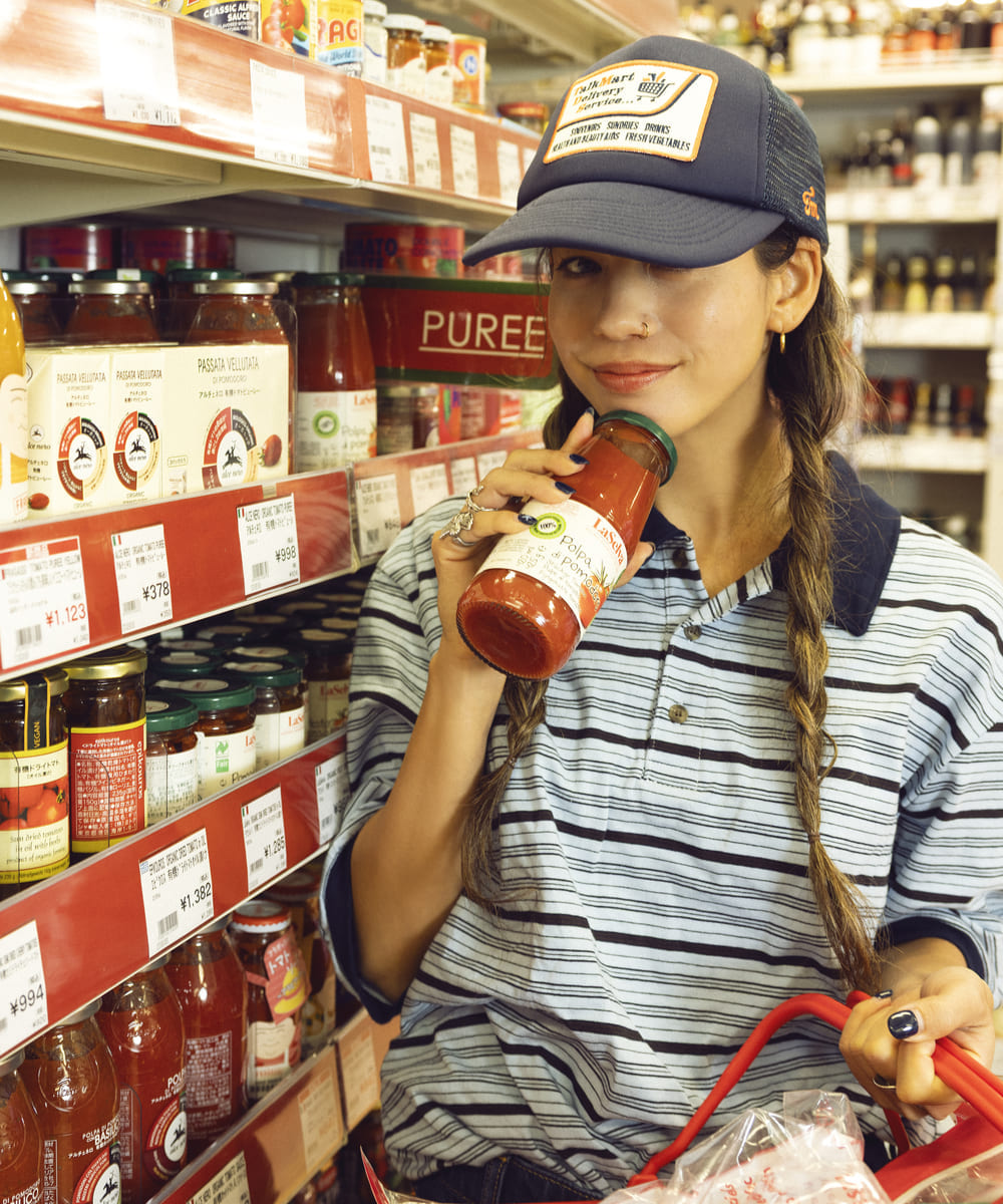 TalkMart   POLY-KNIT TRUCKER CAP_NAVY