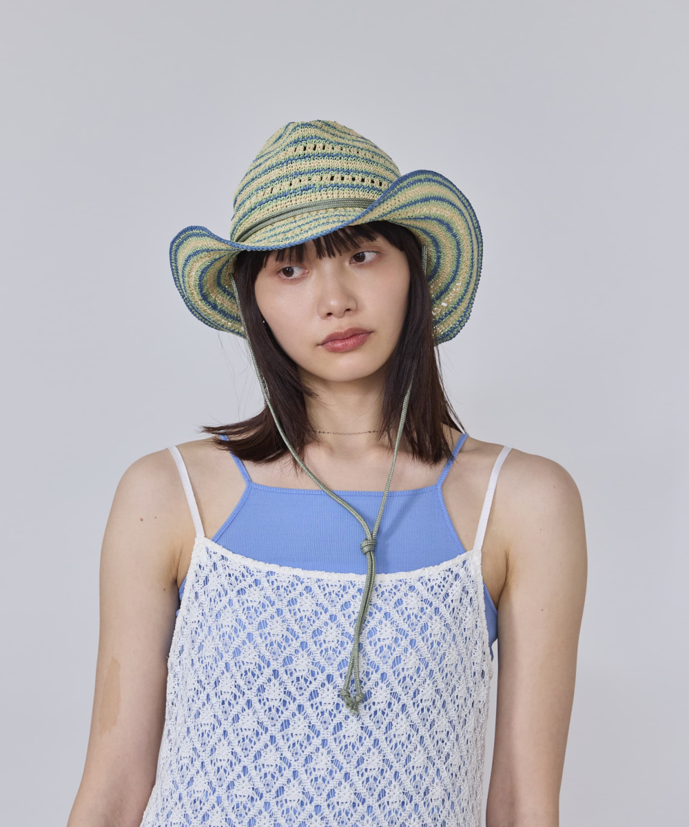 OVERRIDE  PAPER BO CROCHET HAT