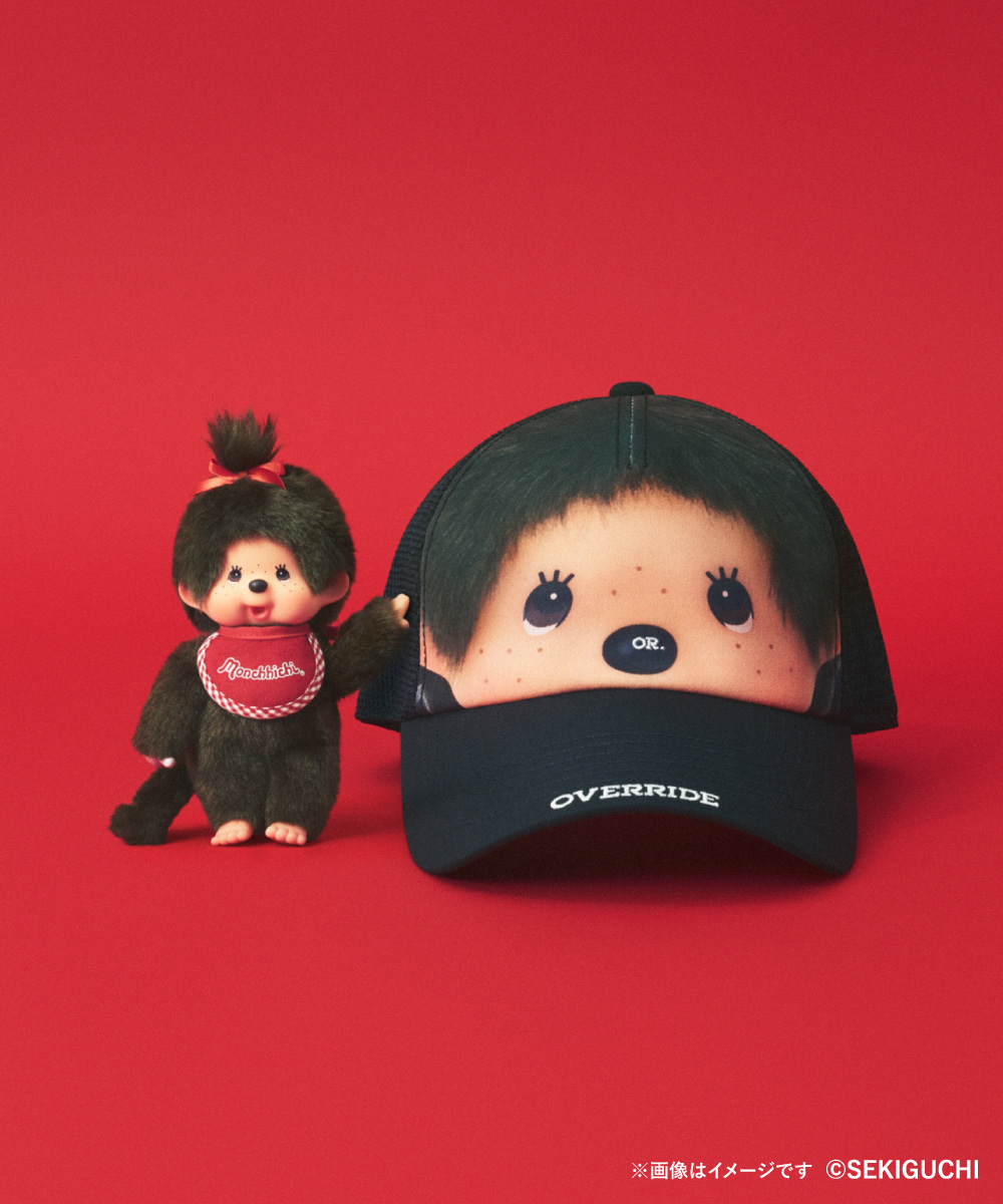 【予約】OVERRIDE  x Monchhichi MESH CAP-FACE