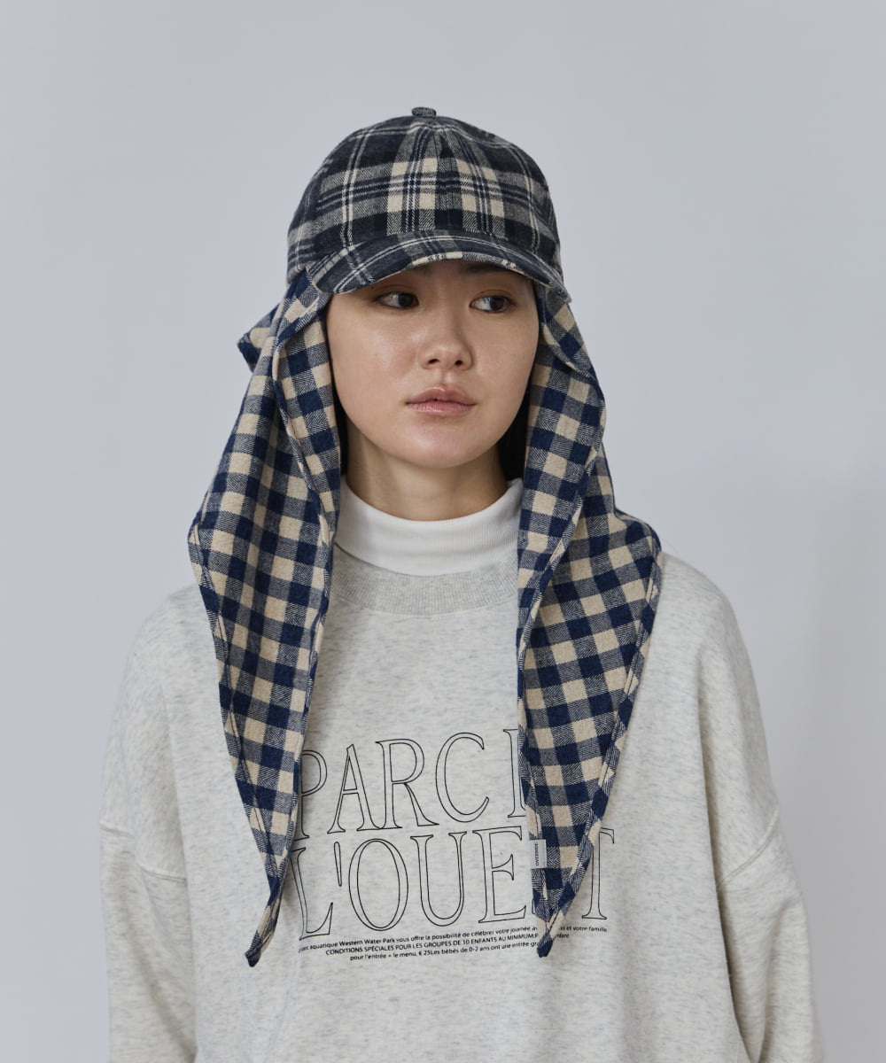 OVERRIDE  CHECK PATTERN SCARF&CAP