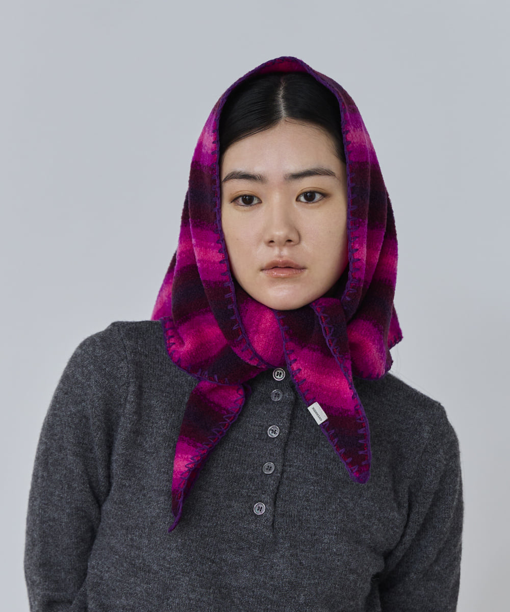 【予約】OVERRIDE  KNIT GRADATION SCARF