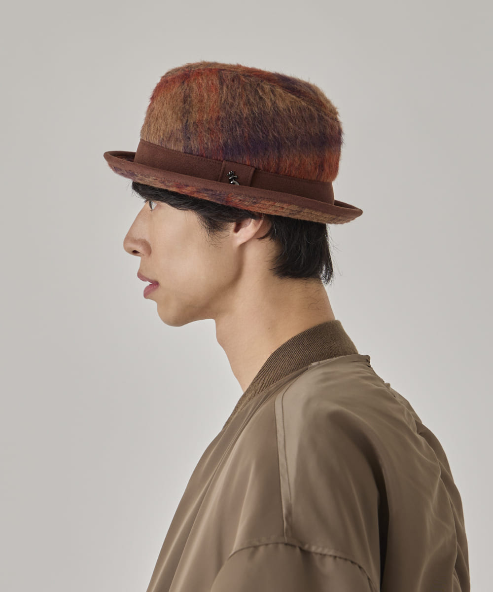 arth Shaggy Check Tiro | 58cm(58) BROWN (91) | arth / アース | HAT