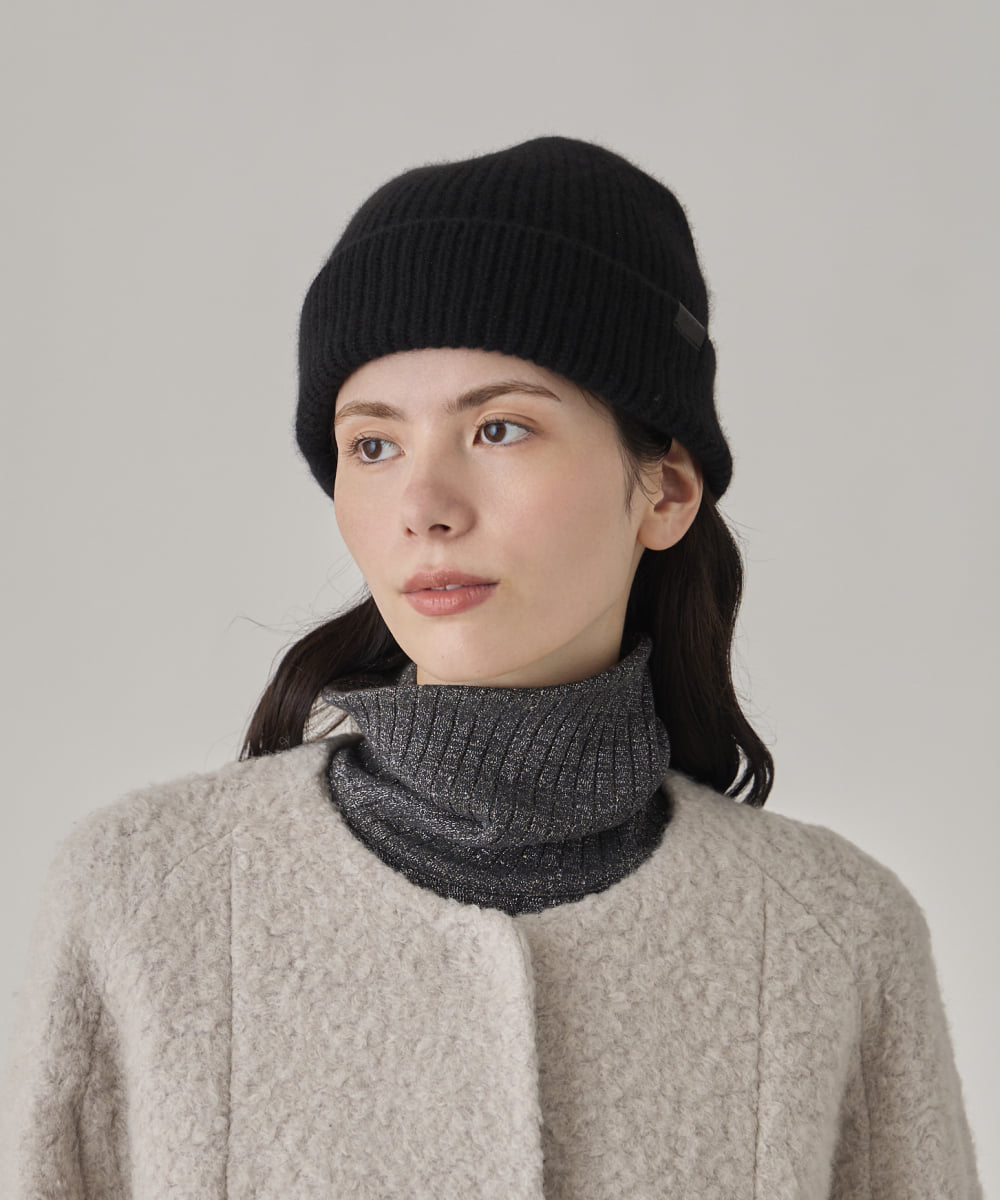 タグ付き新品　arth　カシミヤニット帽 arth Cashmere Rib Watch | 57cm～59cm(98) BLACK (01) | arth