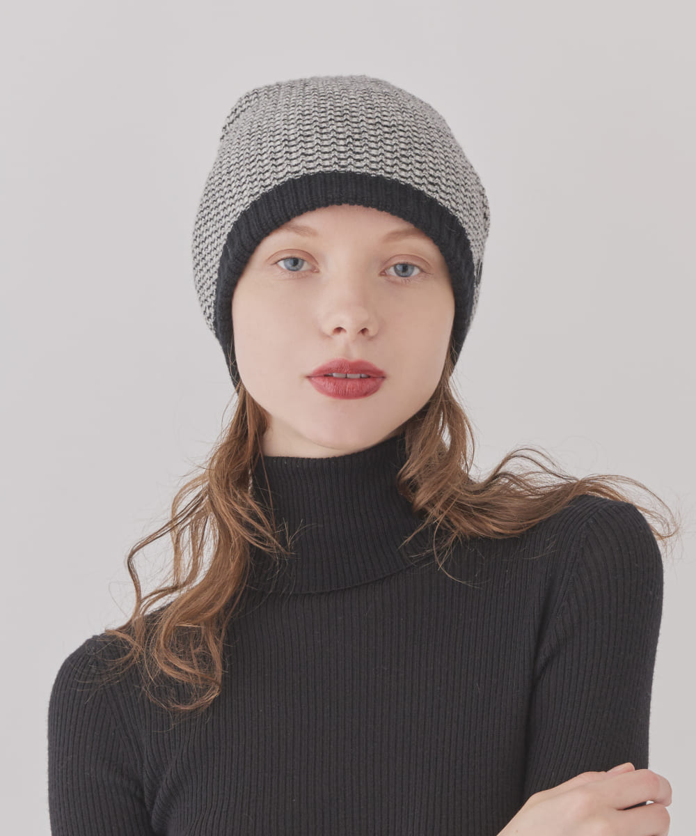 Chapeau d' O  Wave Border Knit Beanie