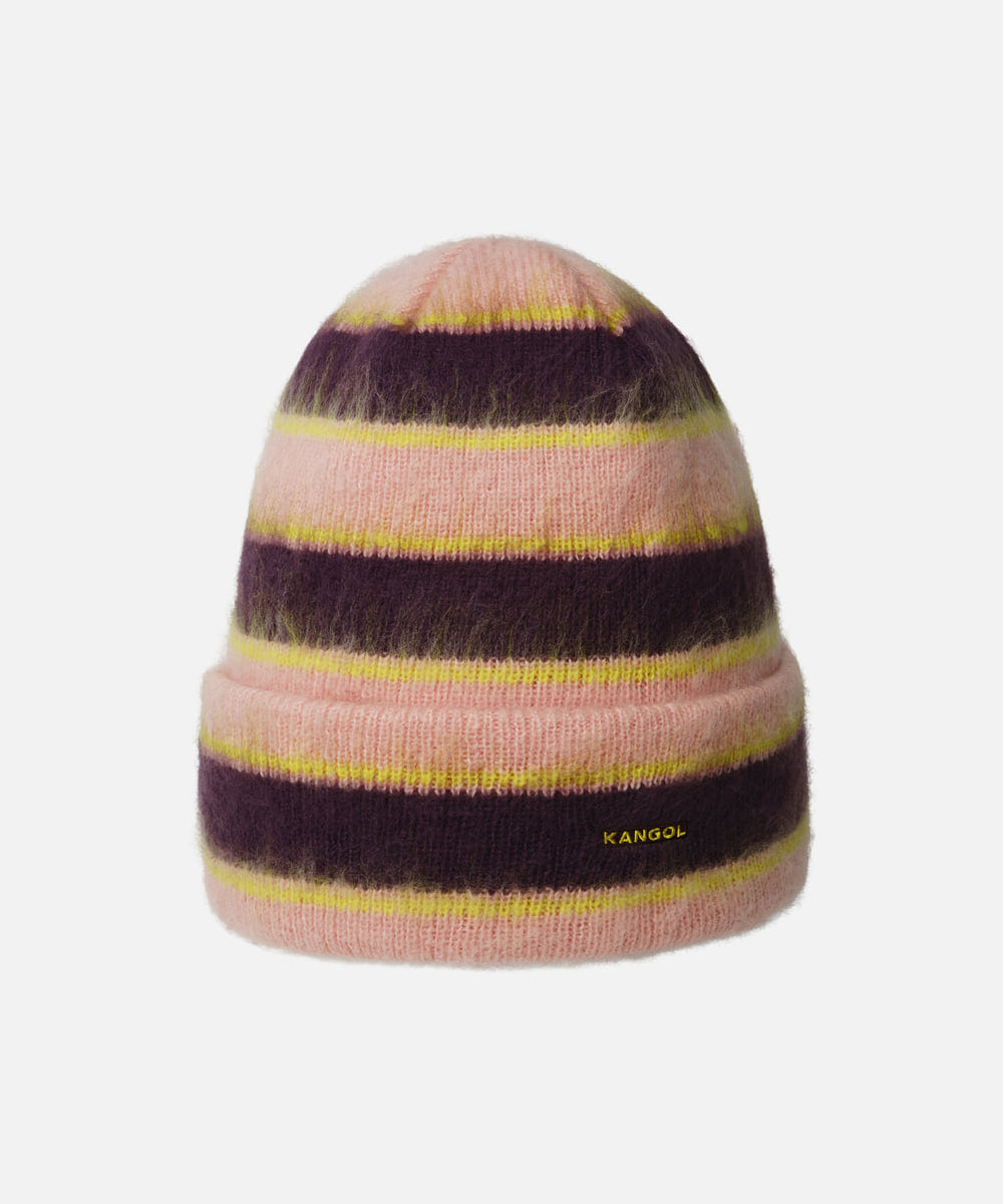 KANGOL FUZZY STRIPE BEANIE