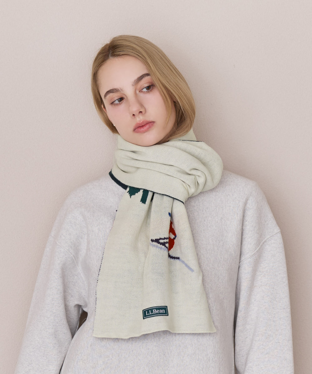 L.L.Bean  JACQUARD KNIT SCARF