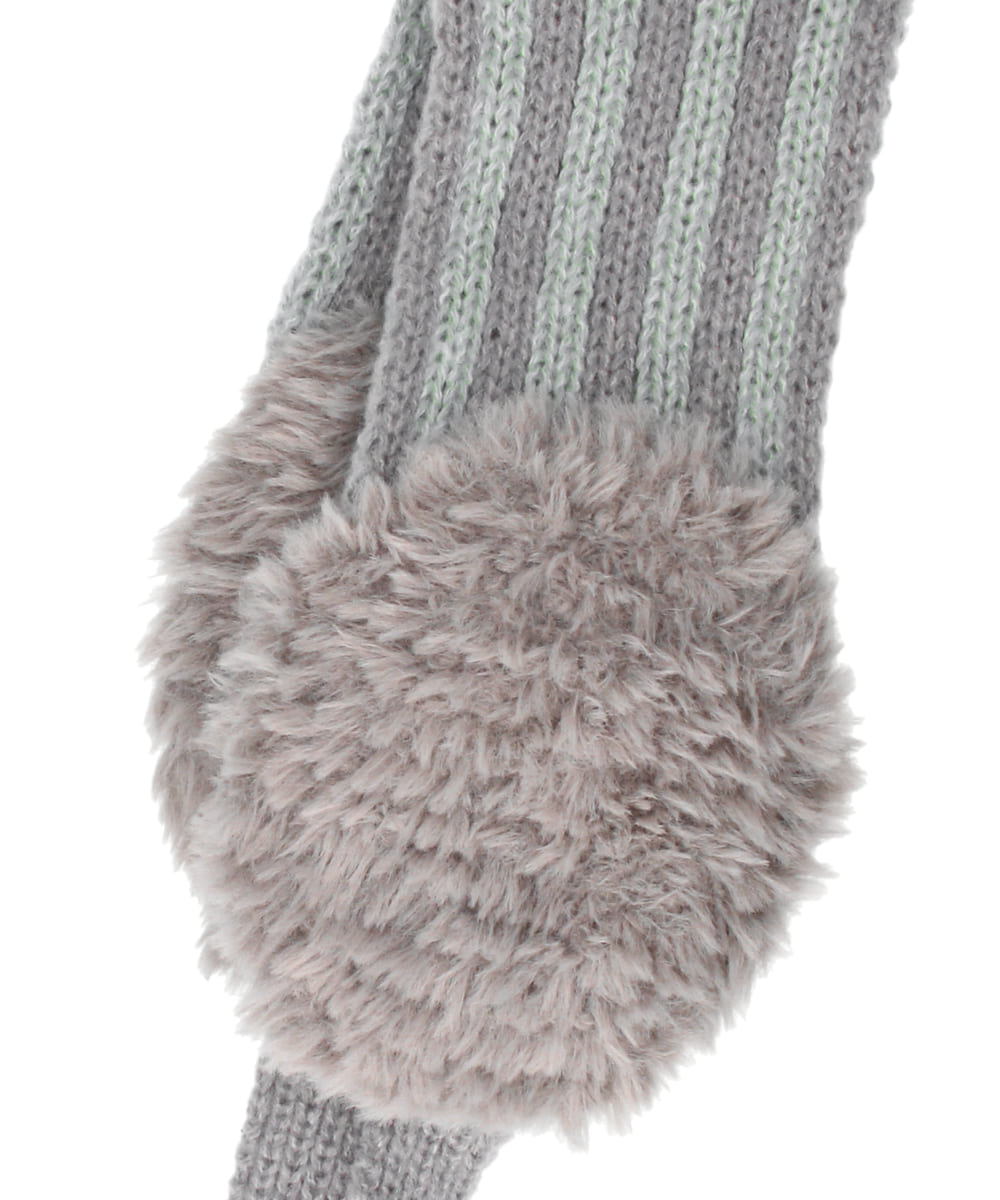 OVERRIDE  FUR YARN KNIT EAR MUFF SG — 商品写真 6