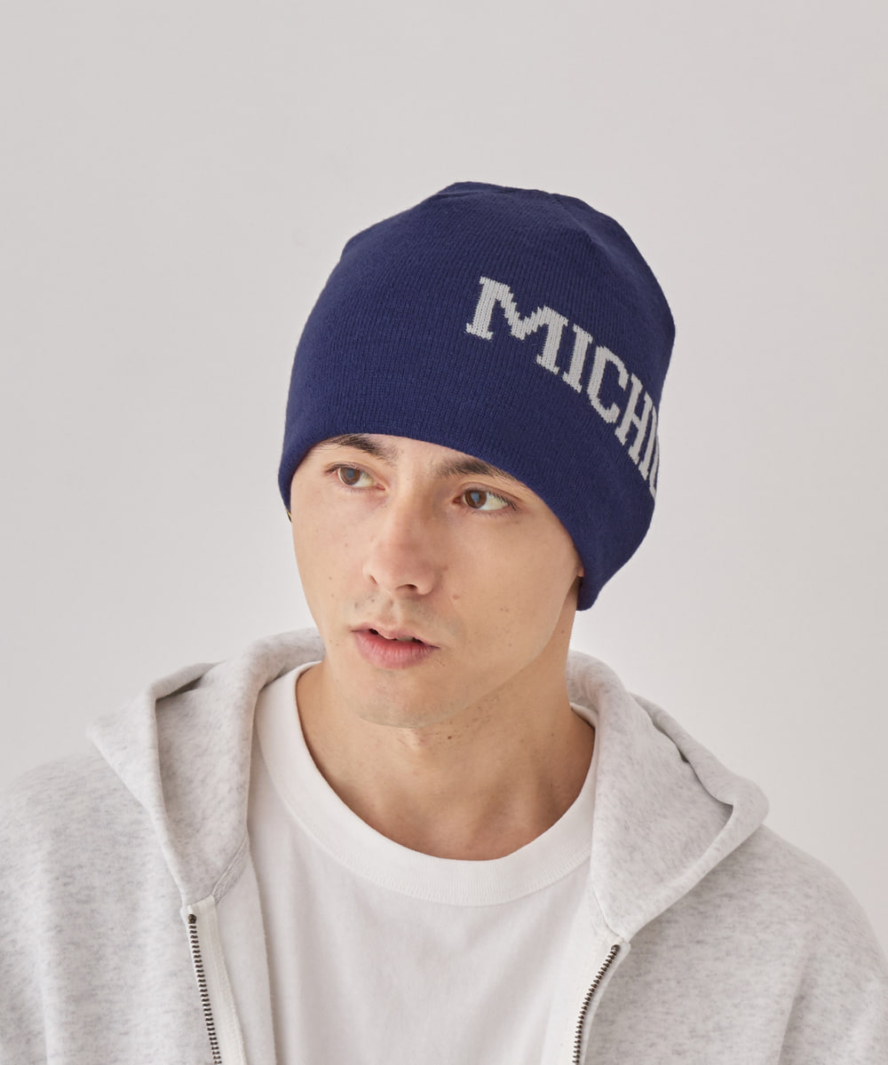 【1114mrm5m】ニット帽 Michigan RV KNIT BEANIE | 57cm～59cm(98) NAVY (71) | College