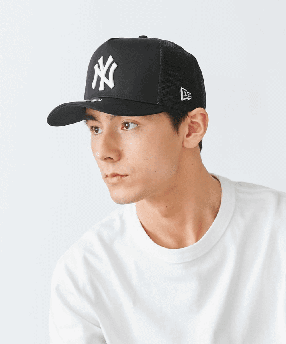 NEW ERA A-FRAME MLB MESH CAP | F(98) NYY BLK/WHT (01) | NEW ERA