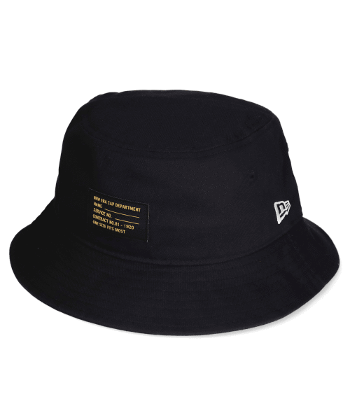 NEW ERA BUCKET01 BLK PATCH | 57cm(07) ブラック×ホワイト（01