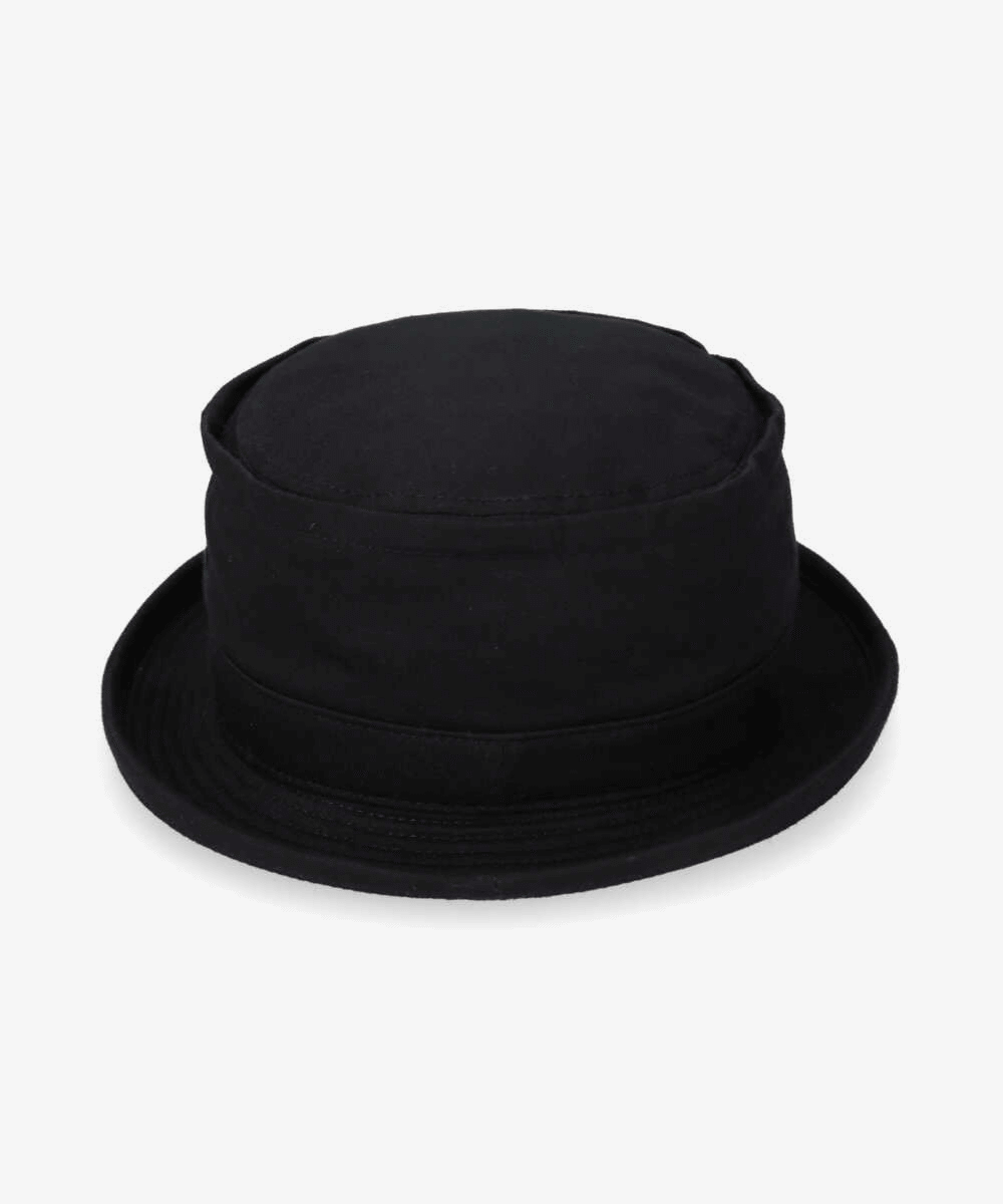 OVERRIDE CHINO BASIC PORKPIE HAT | 58cm(58) BLACK(01) | OVERRIDE 