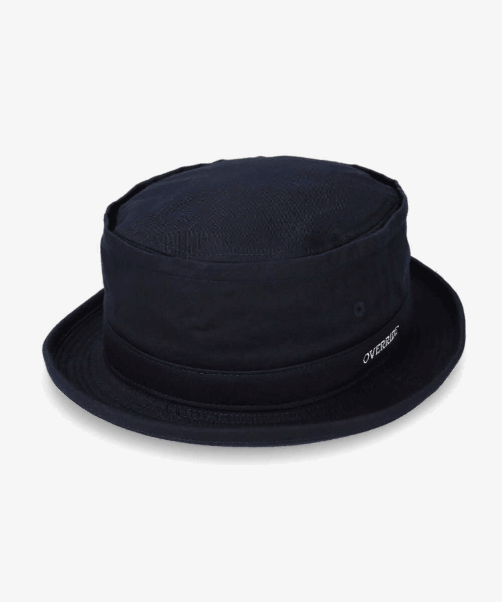 OVERRIDE CHINO BASIC PORKPIE HAT | 58cm(58) BLACK(01) | OVERRIDE