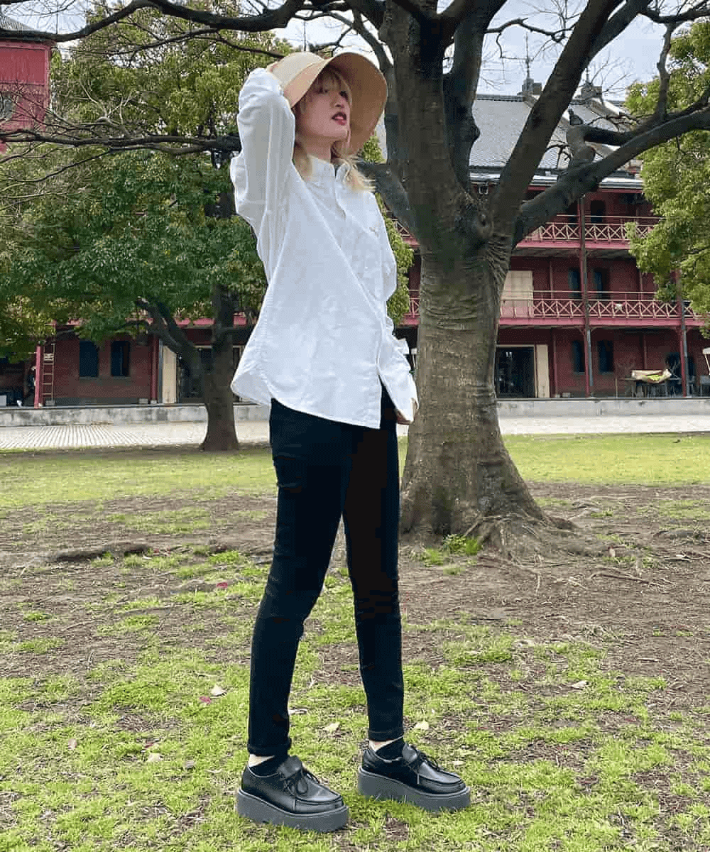 LT BEIGE 身長：157cm　着用サイズ：56cm