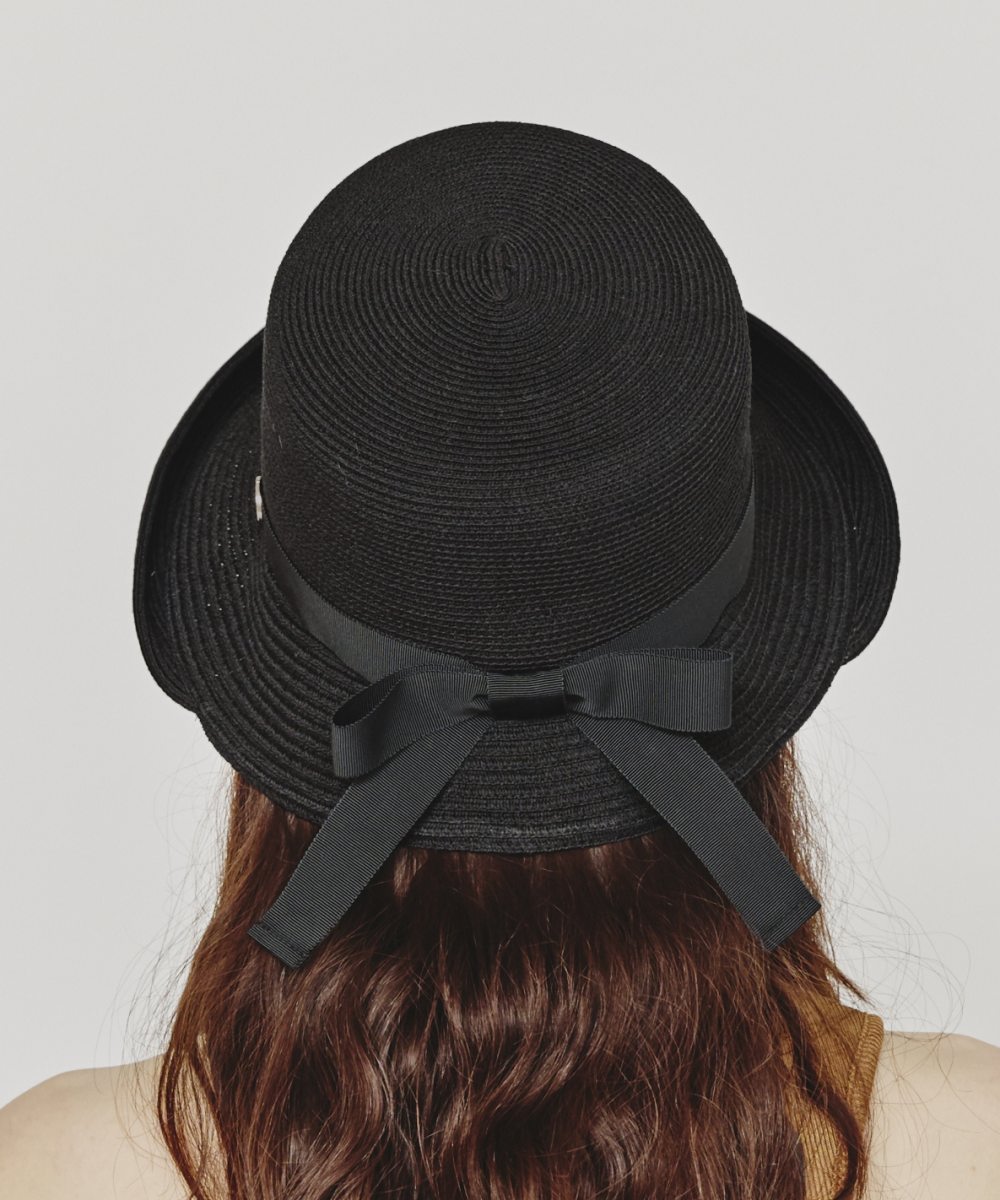 Chapeau d' O Si Braid Edge Up Cloche | 56cm(56) BLACK(01 