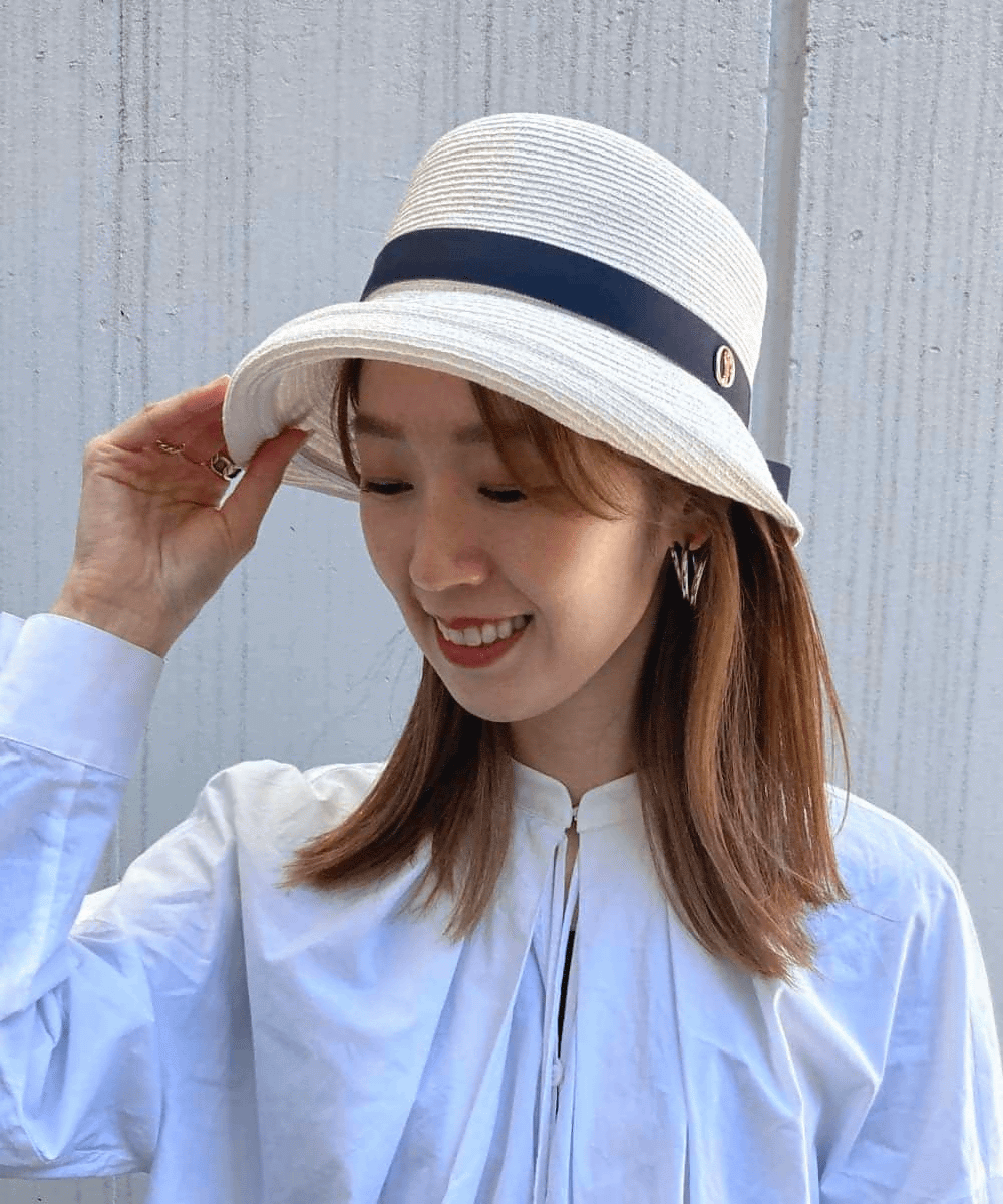 Chapeaud'O】Si Braid Edge Up Cloche-