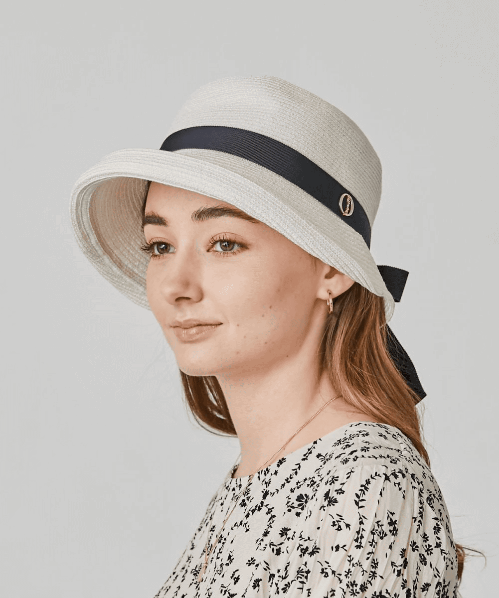 Chapeaud'O】Si Braid Edge Up Cloche-