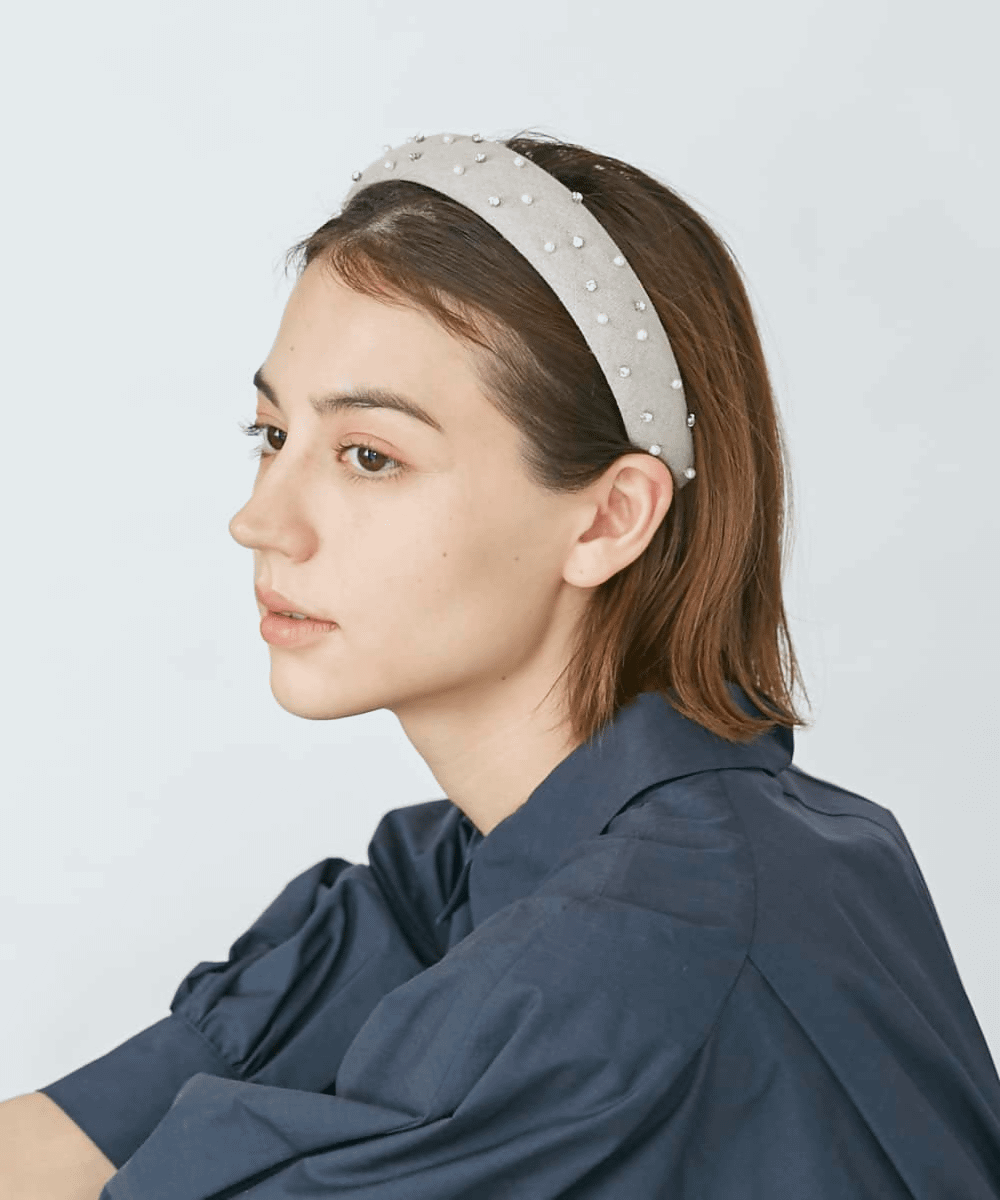 Chapeau d´O】Pearl Headband / 【シャポードオー】パールヘッドバンド-