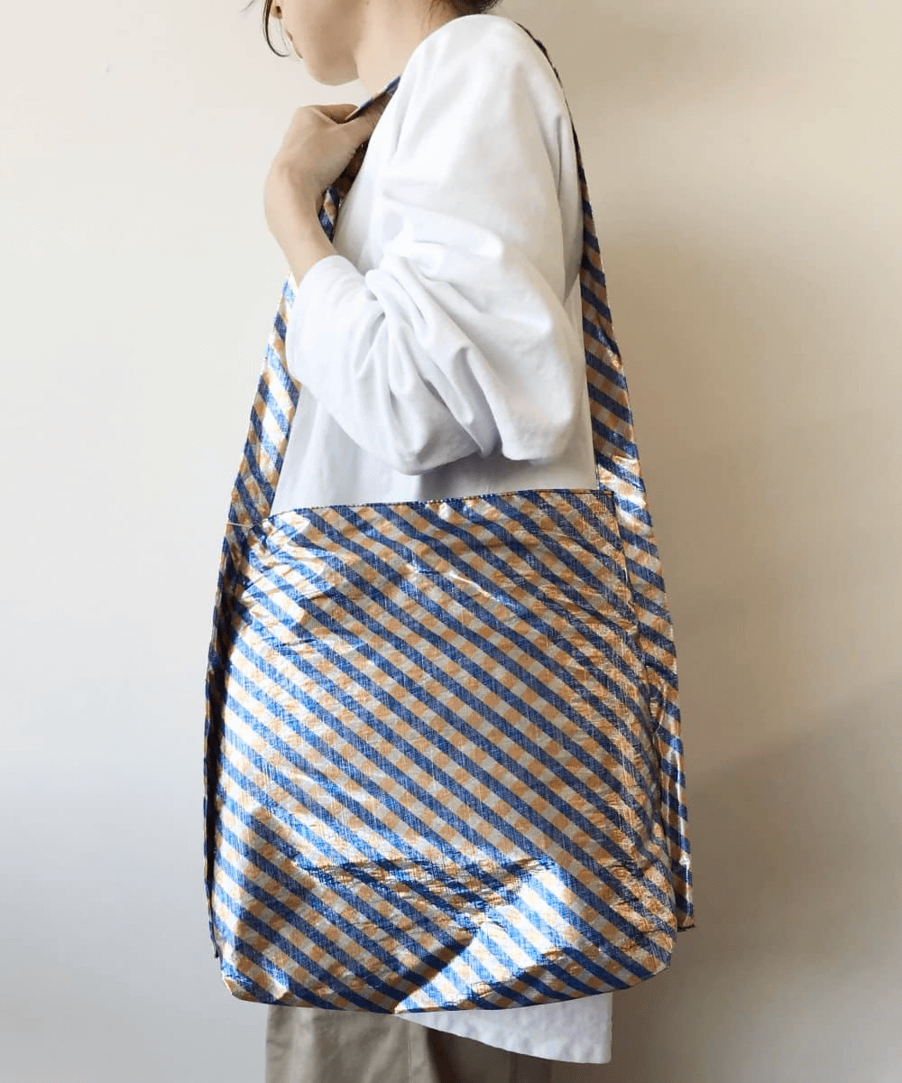 [ Casselini ] メタリックチェックトート