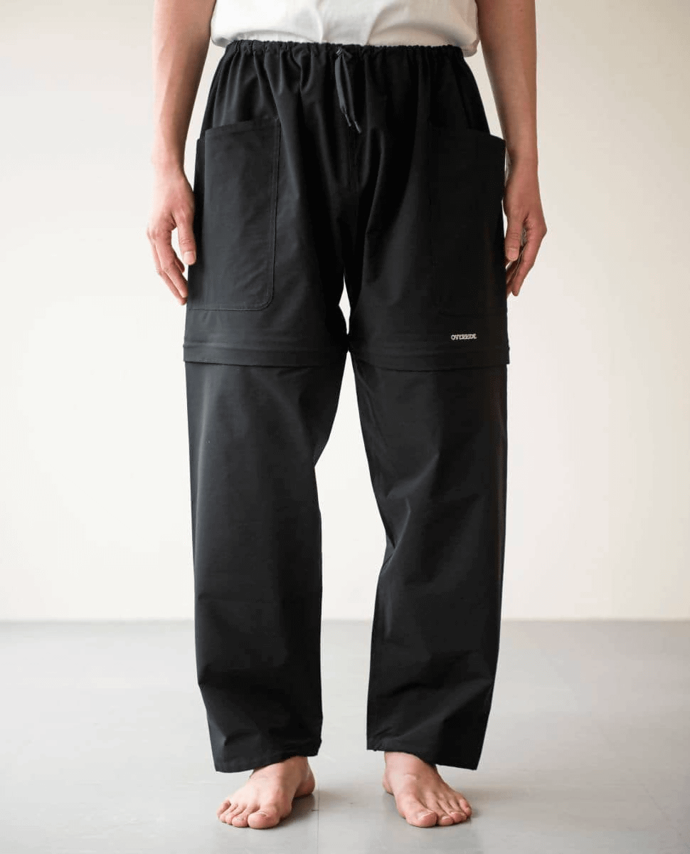 パンツ open knee nylon pants - ボトムス、パンツ