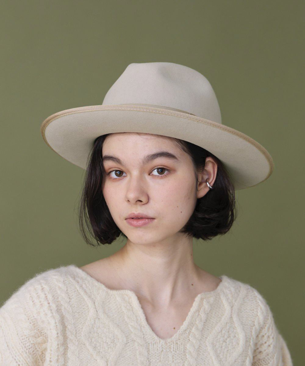 arth Ante Long Brim Fedora | M(07) BEIGE (93) | arth | ハット 