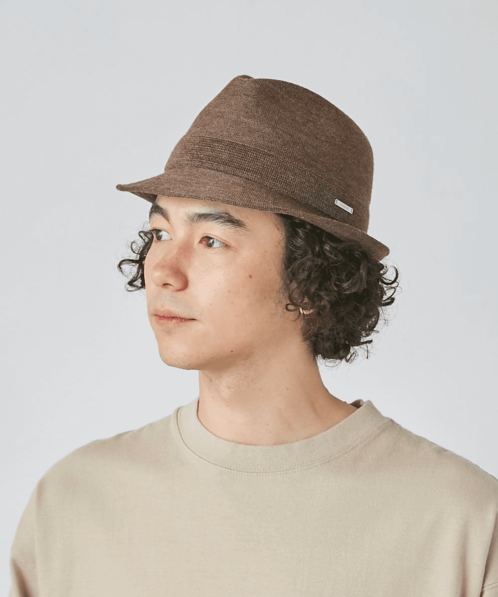 OVERRIDE  BASIC KNIT FEDORA W.BLEND