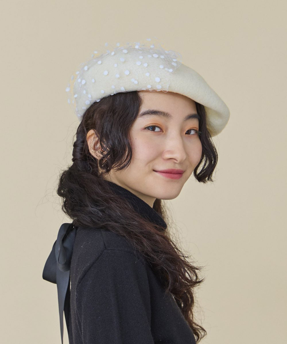 WHITE 　モデル頭囲：55.5cm　着用サイズ：57.5cm