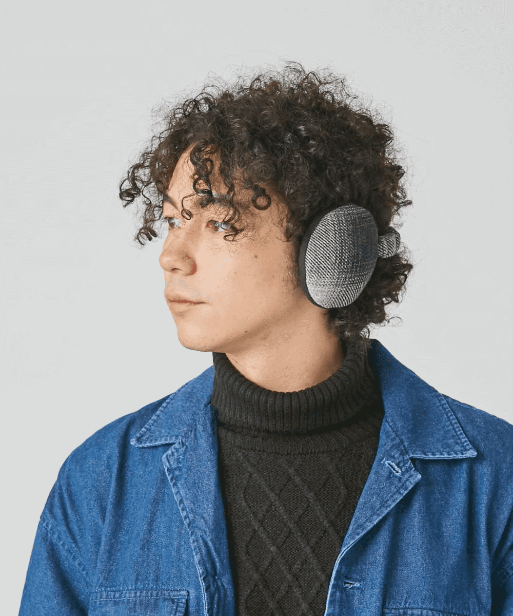 OVERRIDE  COTTON TWEED EARMUFF 2WAY