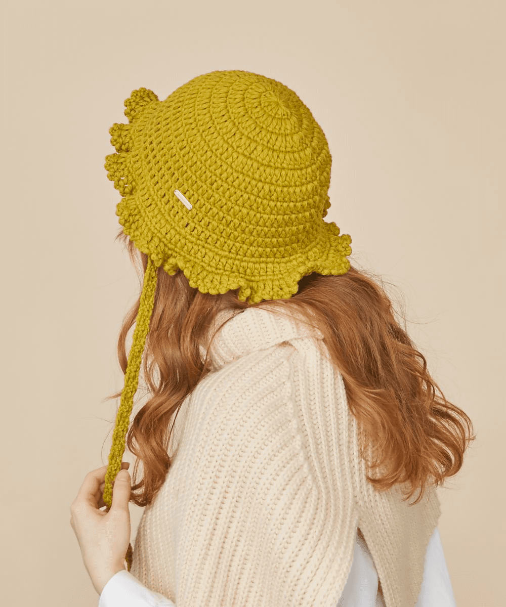 YELLOW 　頭囲：54.5cm 着用サイズ：56cm～58cm