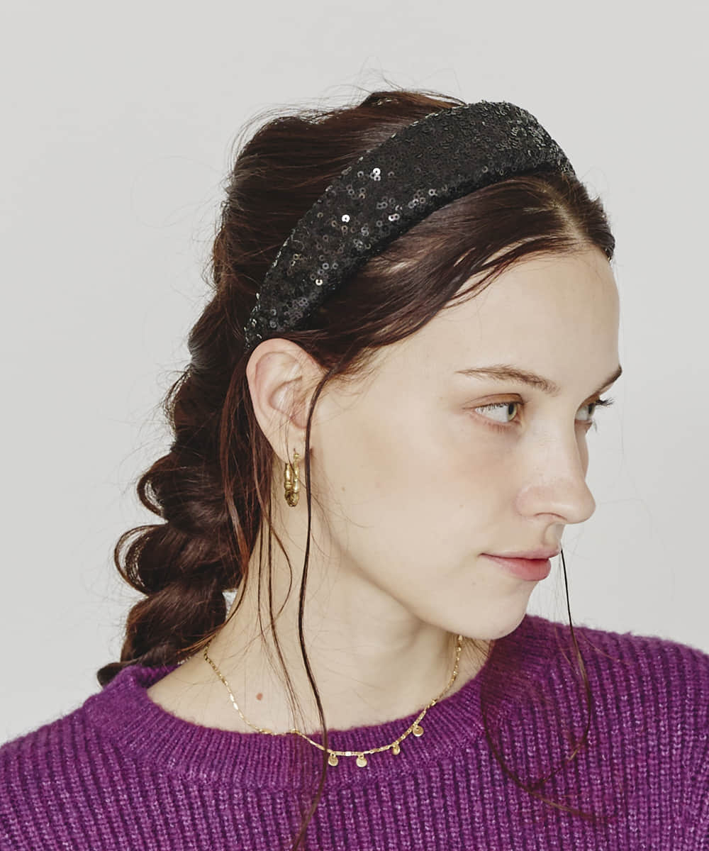 Chapeau d' O Spangle Headband | FREE(99) BLACK (01) | Chapeau d' O 