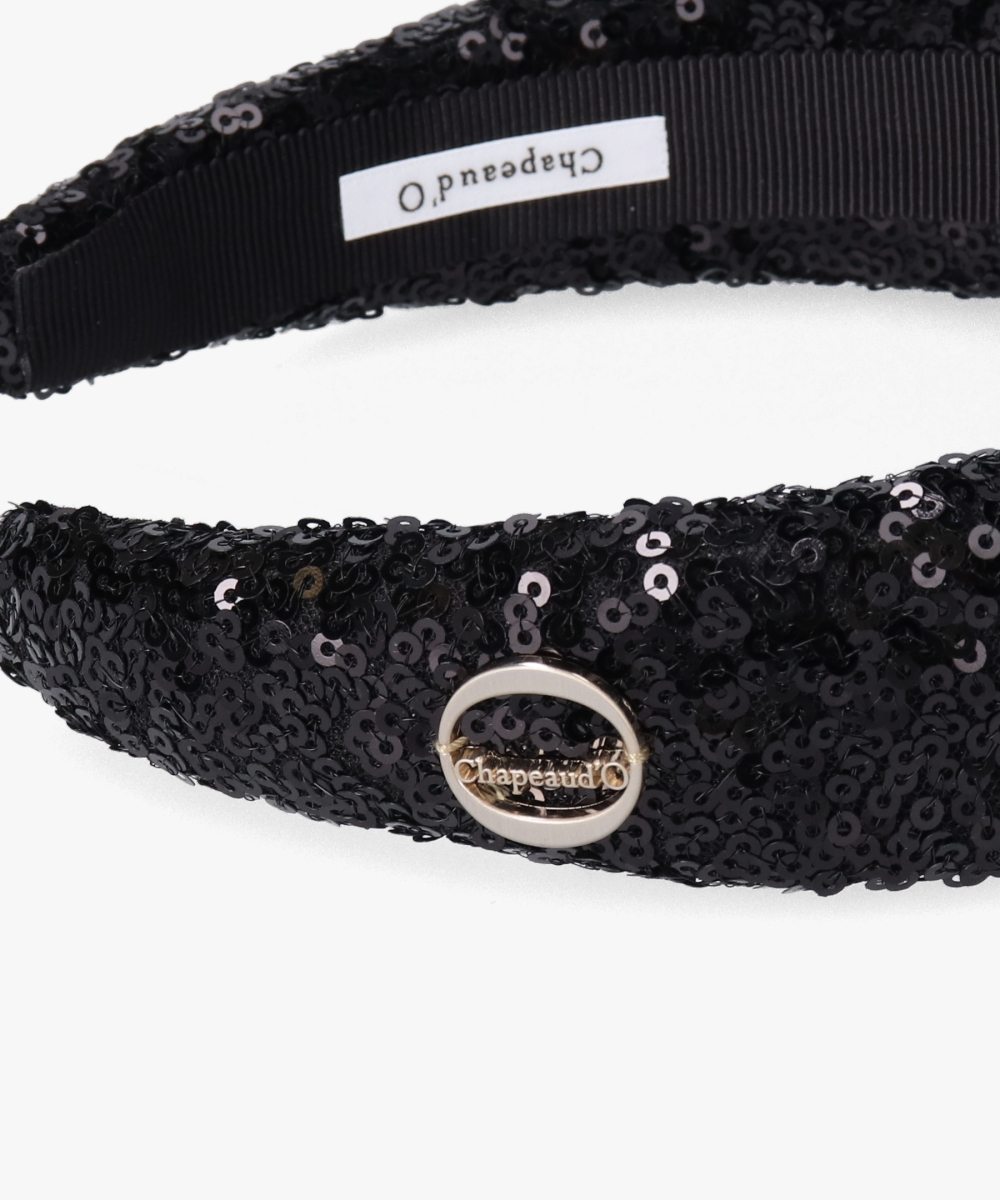 Chapeau d' O Spangle Headband | FREE(99) BLACK (01) | Chapeau d' O 