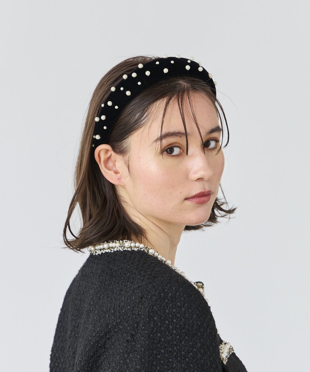 Chapeau d' O Velvet Pearl Headband | ONE SIZE(19) LT GRAY (05