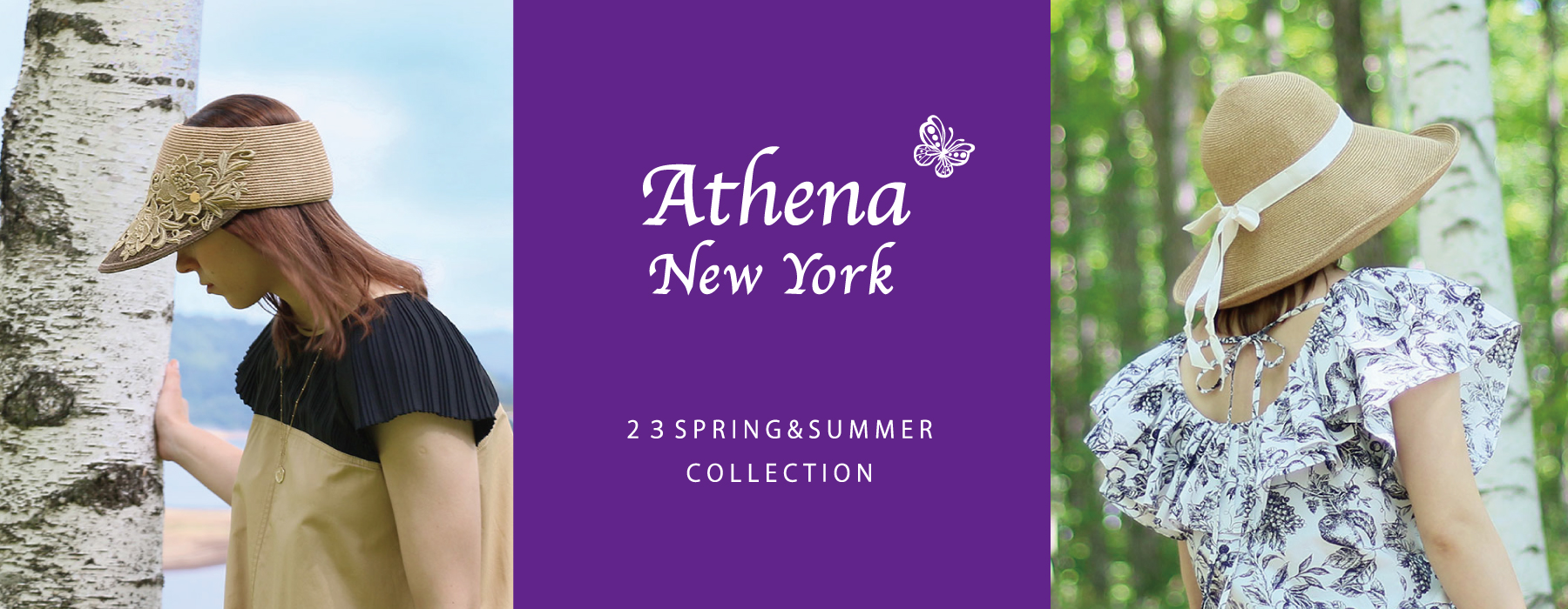 □Athena New York アシーナ ワイドブリム 帽子 20323k03-